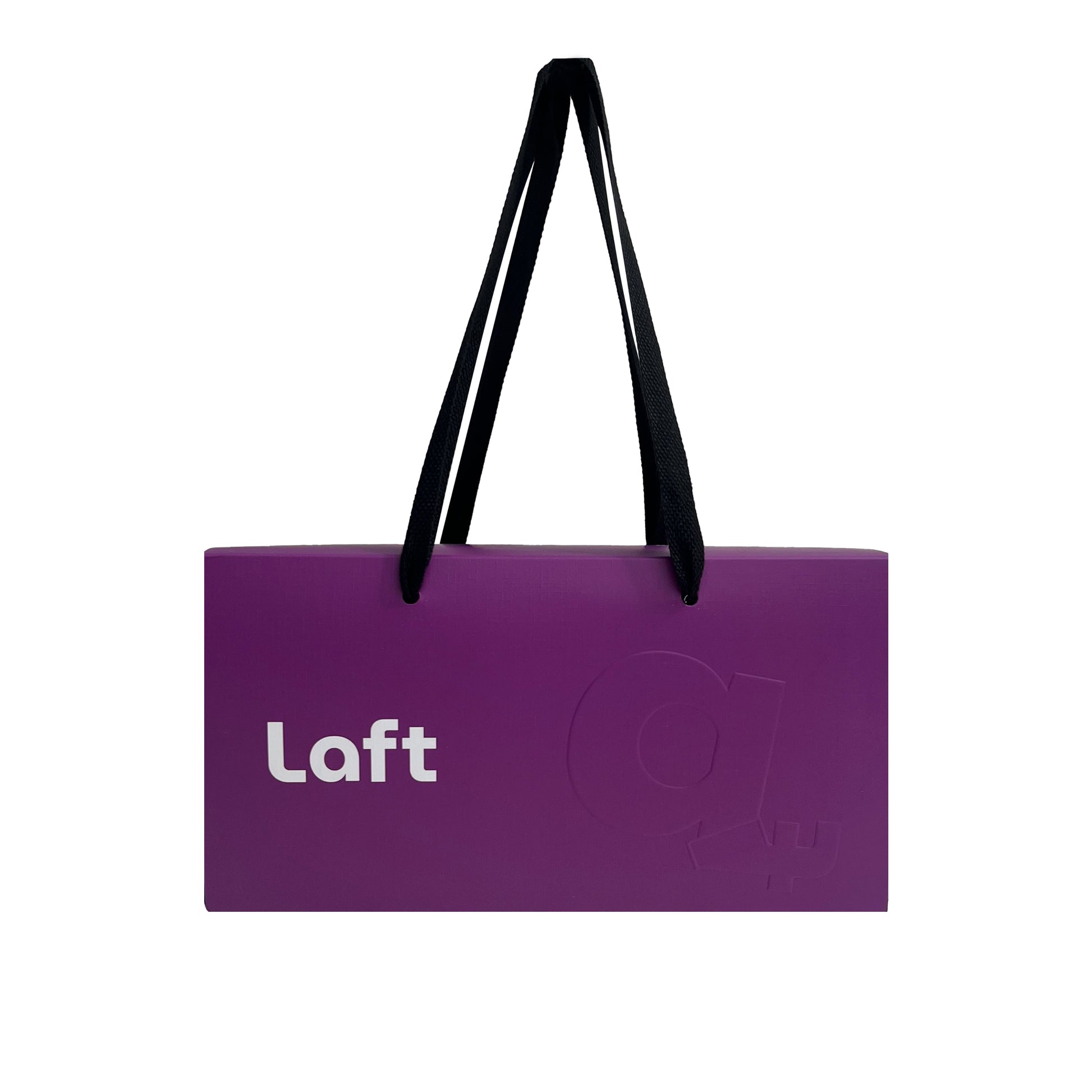 Image of the Laft Pet dog gift box from the front, showcasing the main design and branding elements.